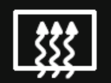 Araç gösterge panelinde arka cam resistansı göstergesi ikonu