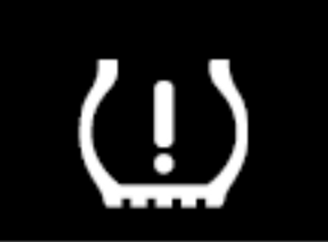 Araç gösterge panelinde lastik hava basıncı göstergesi ikonu