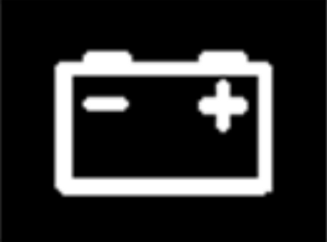 Araç gösterge panelinde şarj göstergesi ikonu