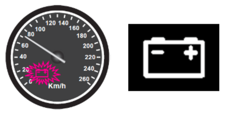Akü şarj göstergesi dashboard üzerinde